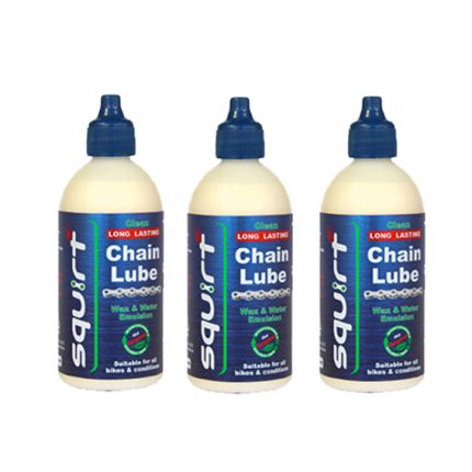 3 STUKS Squirt Long Lasting Lube kettingwax 120 ml
